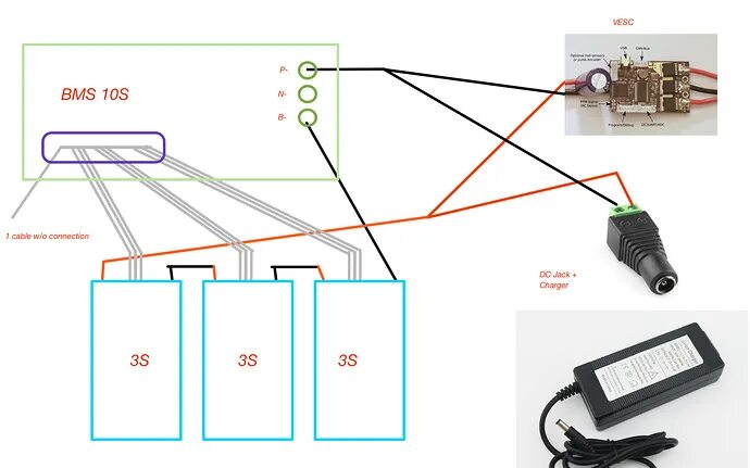 Подключение 2 bms 12S Series Discharge/ 6S Parallel Charge Power Switch - Page 2 - ESK8 Electronic