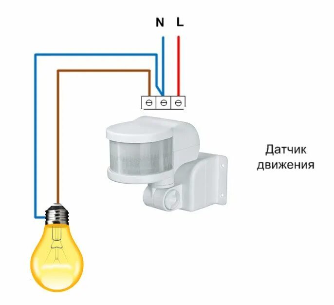 Подключение 2 датчиков движения 5 схем подключения датчика движения - ошибки монтажа, установка с выключ. Herram