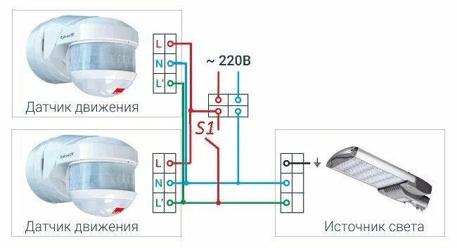 Подключение 2 датчиков движения подключение датчика движения на свет - Поиск в Google Датчик движения, Электрика