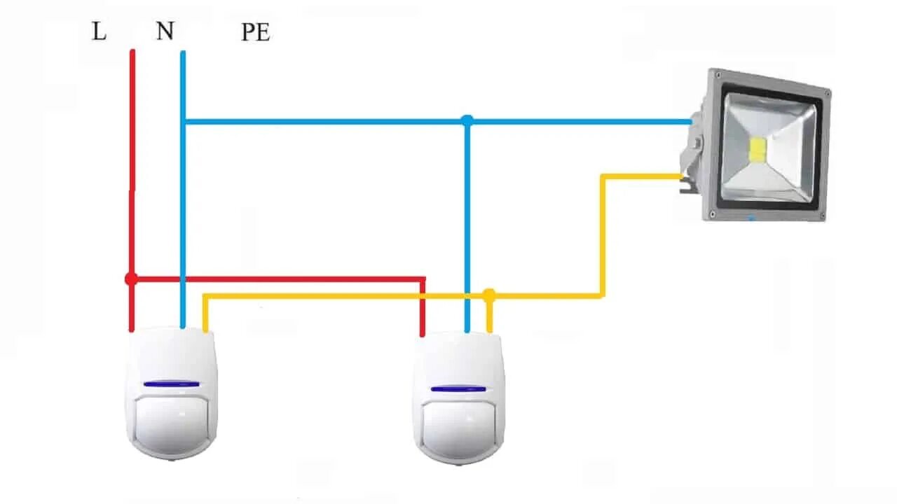Подключение 2 датчиков движения для освещения Датчики движения для включения света: выбор и подключение