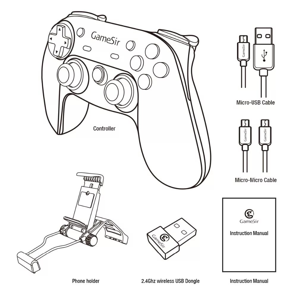 Подключение 2 джойстиков к пк Gamesir Коврик Геймпад Контроллер Bluetooth Для Android Смартфон Tablet Pc Tv Bo