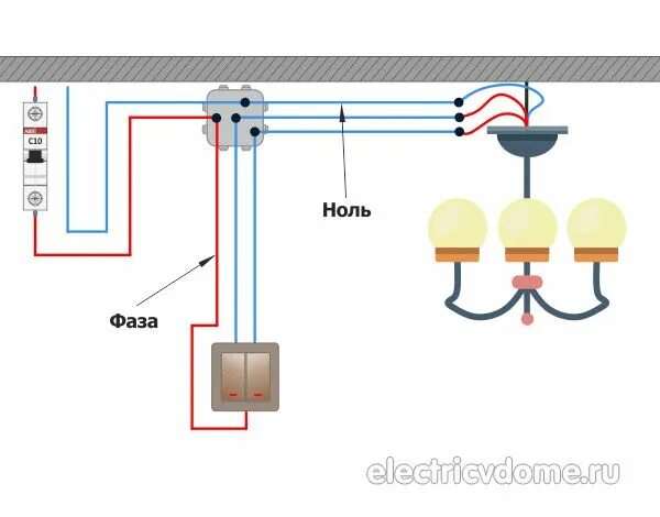 Подключение 2 фазы и ноль Куда подключить фазу и ноль на люстре Diy electrical, Refrigeration and air cond