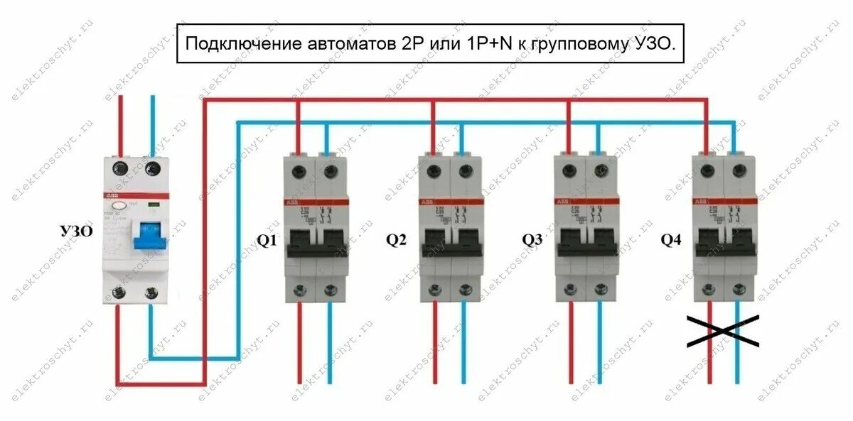 Подключение 2 х полюсного автомата Автоматические выключатели. Описание, типы, и их выбор. ЭЛЕКТРОЩИТЫ. БЕСПЛАТНОЕ 