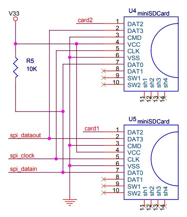 Подключение 2 карт памяти Кто-нибудь в SPI протоколе разбирается (подключение SD карты) ? / Железо / Форум