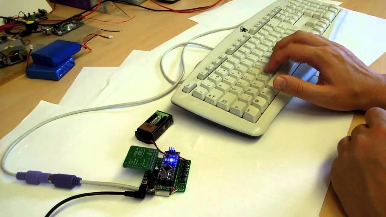 Подключение 2 клавиатур Arduino Nano PS/2 Keyboard Synth - YouTube