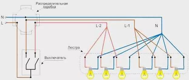 Подключение 2 клавишной люстры Как подключить люстру? Монтаж и подключение.