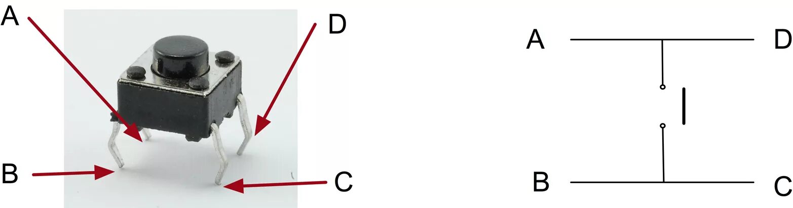 Подключение 2 контактной кнопки arduino ide - Why is my pushbutton always reading LOW? - Arduino Stack Exchange