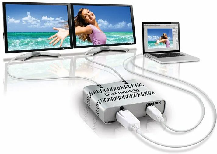 Подключение 2 мониторов к ноутбуку D2G-DP2D-MIF Dualhead2Go SE. Dual digital (DVI-D) display support купить в Липец