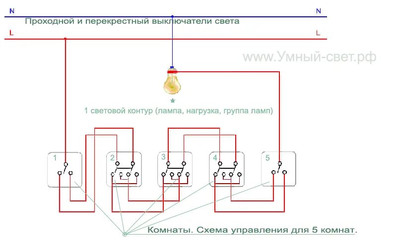 Подключение 2 перекрестных выключателей Выключатель света проходной Купить, цена, отзывы