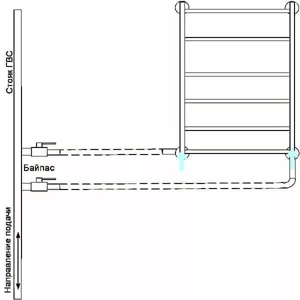 Подключение 2 полотенцесушителей Подключение полотенцесушителя к стояку: особенности