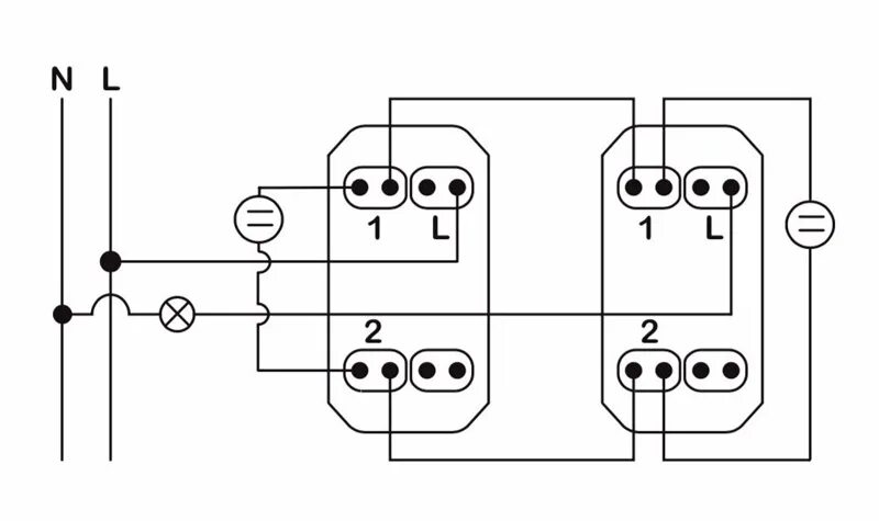 Подключение 2 проходного выключателя шнайдер Переключатели Schneider Electric схема