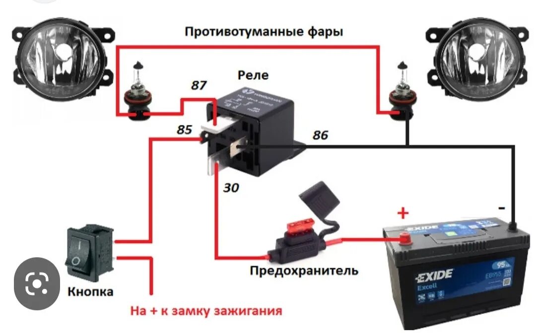 Подключение 2 режимных птф с 3 проводами Картинки ПТФ ОТ ГАБАРИТОВ