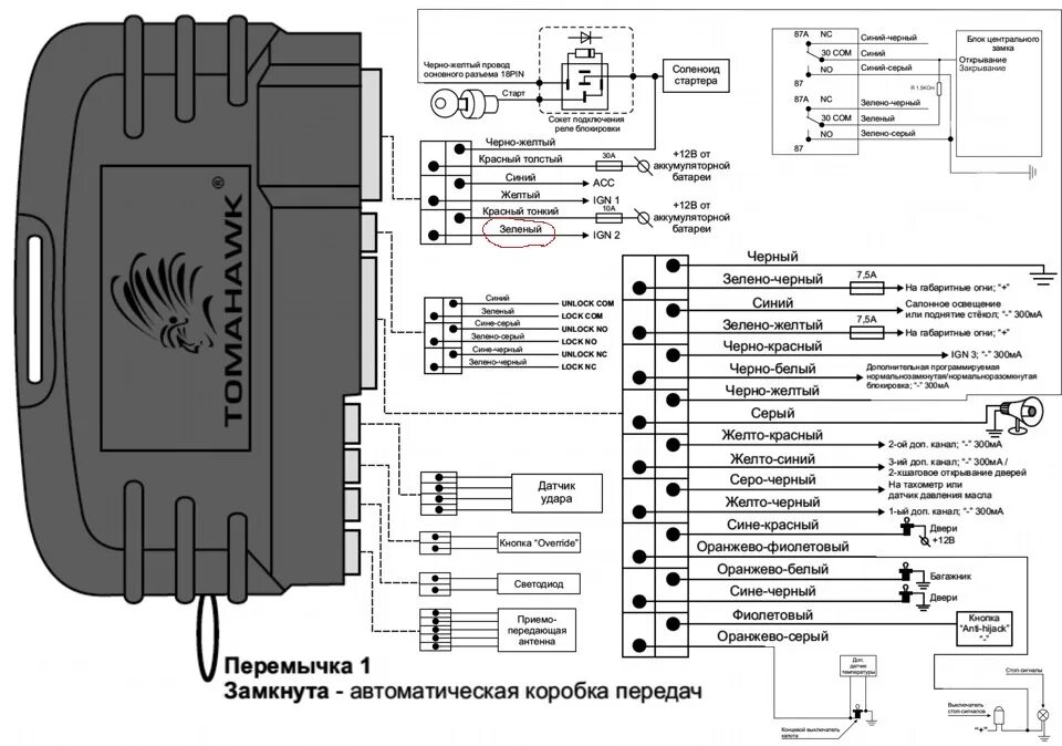 Подключение 2 сигнализации Сигналка tz-9010 - Toyota Corona (T190), 2 л, 1992 года электроника DRIVE2