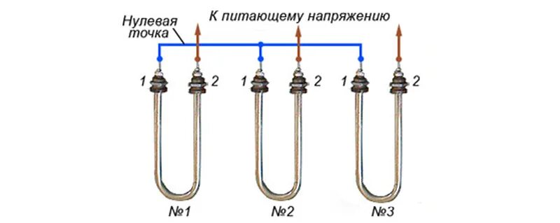 Подключение 2 тэнов Подключение тэнов звезда - треугольник. Области применения