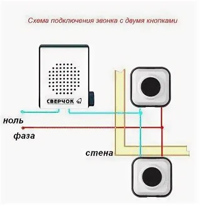 Подключение 2 звонков Как подключить звонок в квартире или частном доме - подробная схема