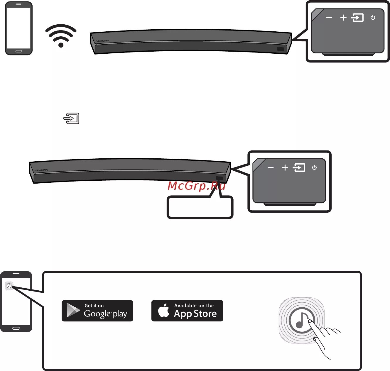 Подключение 2.4 g wireless к телевизору Samsung HW-MS6500 22/111 Способ 2 подключение через wi fi беспроводная сеть