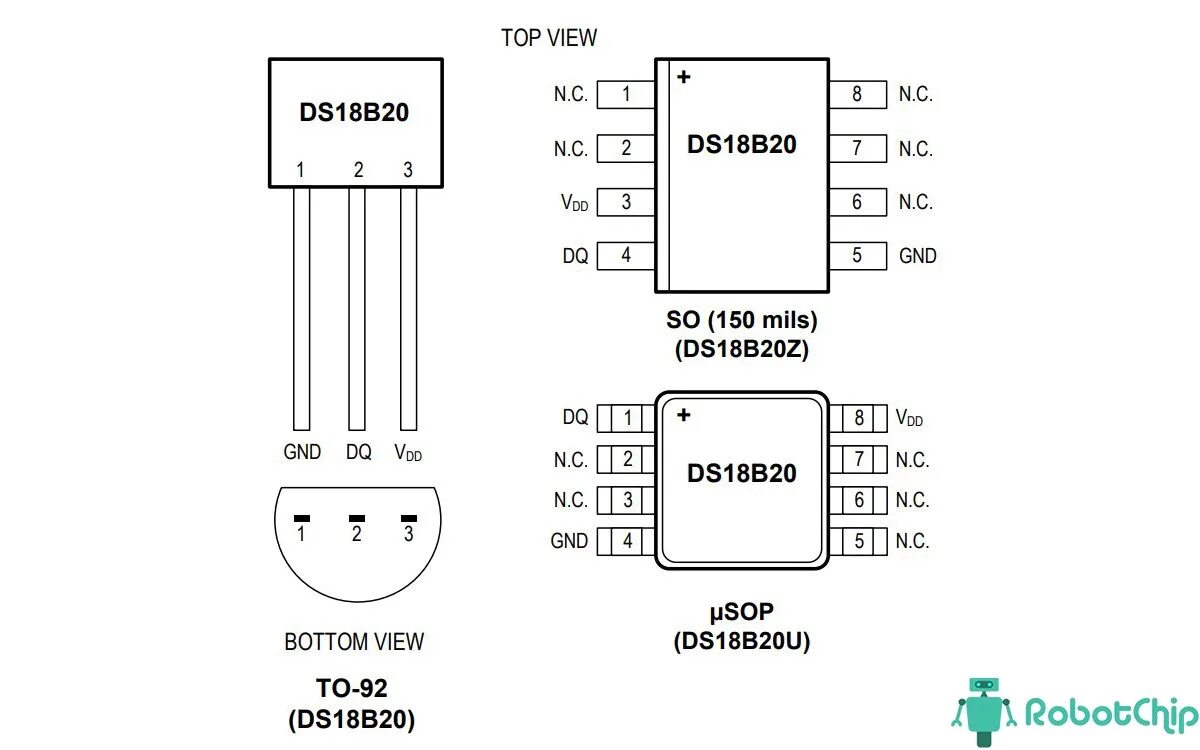 Подключение 2х датчиков ds18s20 Обзор датчика температуры DS18B20 - RobotChip