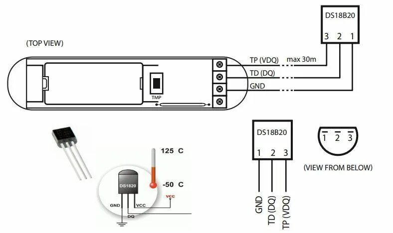 Подключение 2х датчиков ds18s20 Smart Hot Water Recirculation Solution - #5 by rossetyler - Projects & Stories -