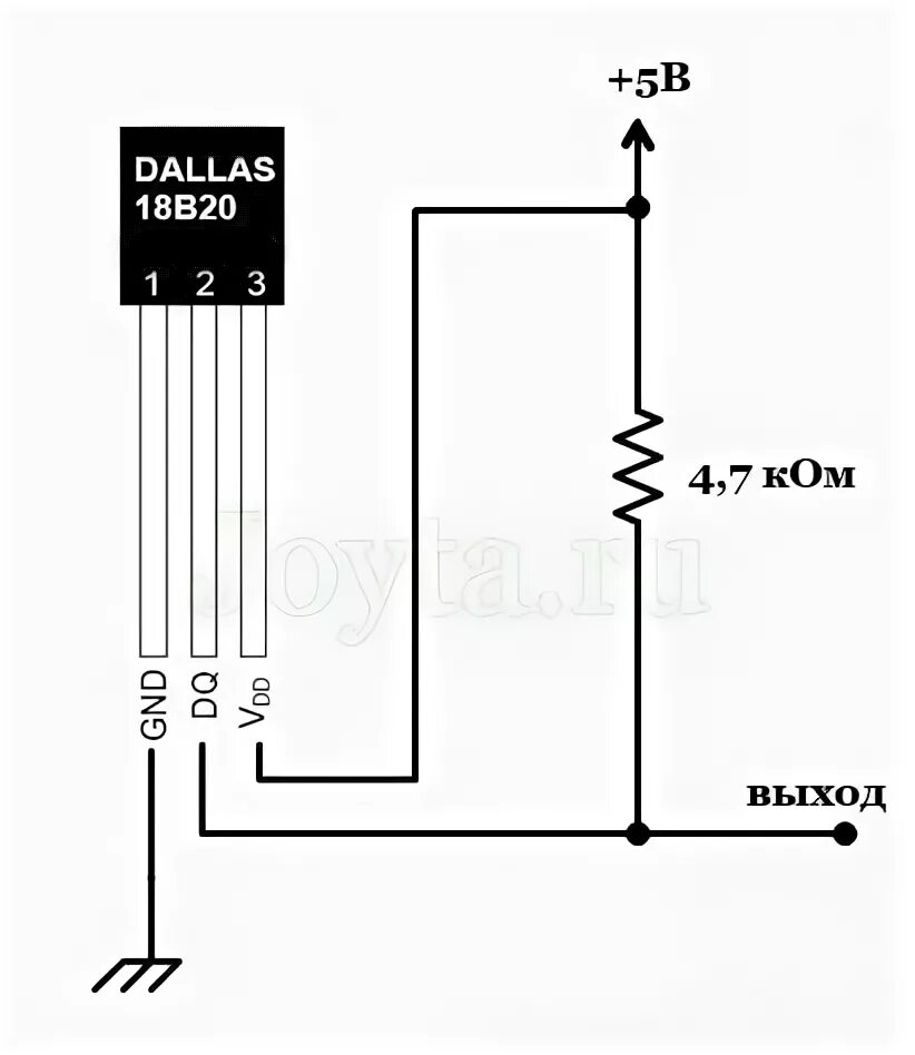 Подключение 2х датчиков ds18s20 Датчик температуры DS18B20. Описание, характеристики, подключение, распиновка, d