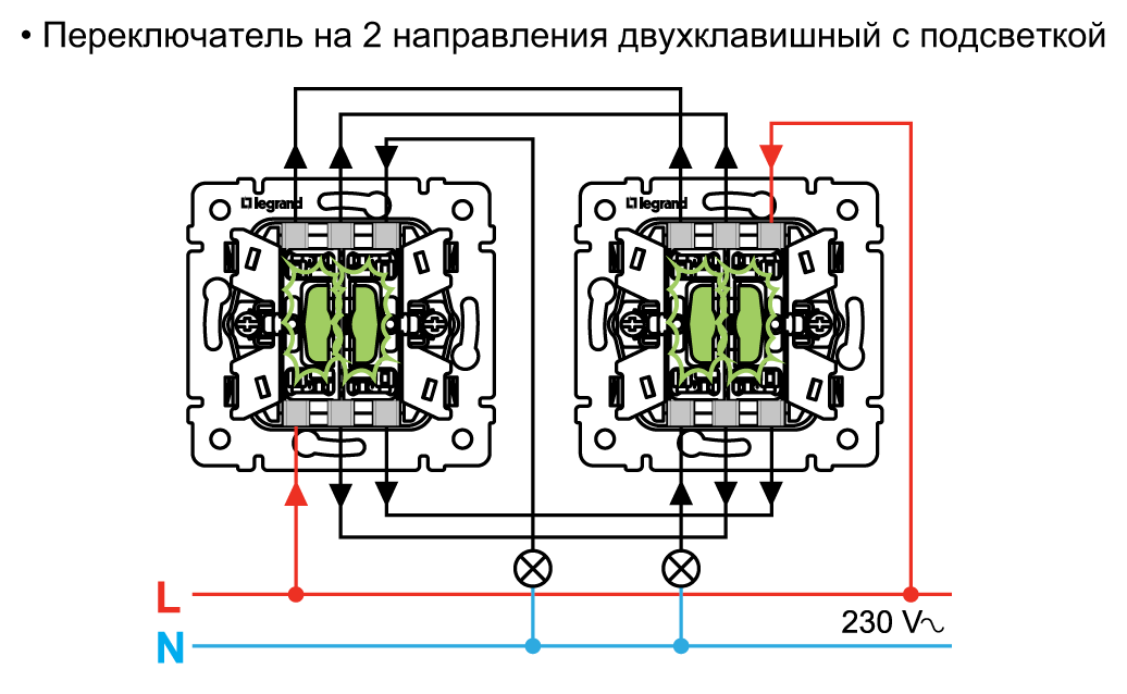 Подключение 2х двухклавишных проходных выключателей Проходной двухклавишный legrand - найдено 60 картинок