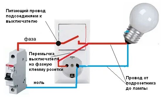 Подключение 2ого выключателя с розеткой Розетка с выключателем в одном корпусе: схема подключения и особенности монтажа