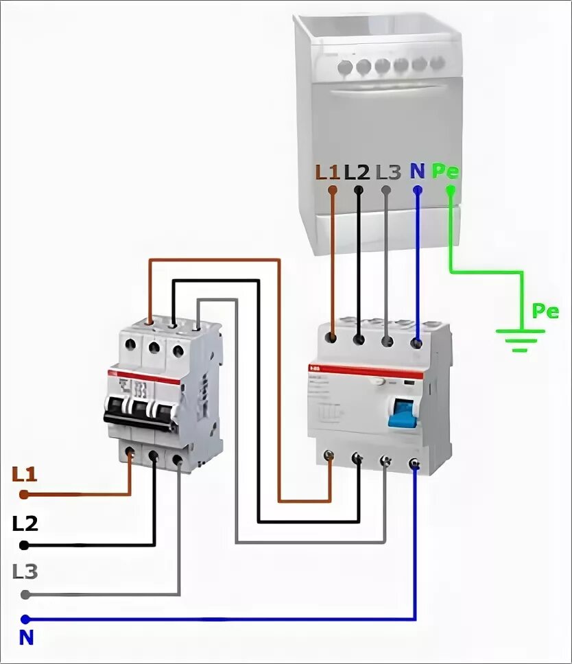 Подключение 3 фазного дифавтомата схема Ответы Mail.ru: Друзя, помогите! УЗО в трёх фазной системе