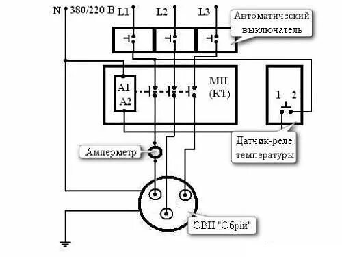 Подключение 3 фазного котел мощностью 12 квт Электрическая схема подключения электрокотла 380в: Схема подключения электрокотл