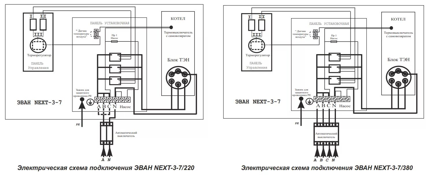 Подключение 3 фазного котел мощностью 12 квт Котел электрический ЭВАН Next-7 12907-evn купить с доставкой в Санкт-Петербурге,