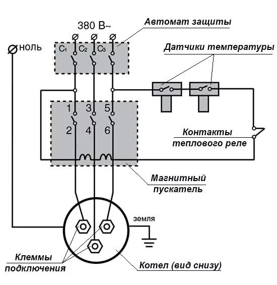 Подключение 3 фазного котла Установка электрокотла, подключение электрокотла своими руками