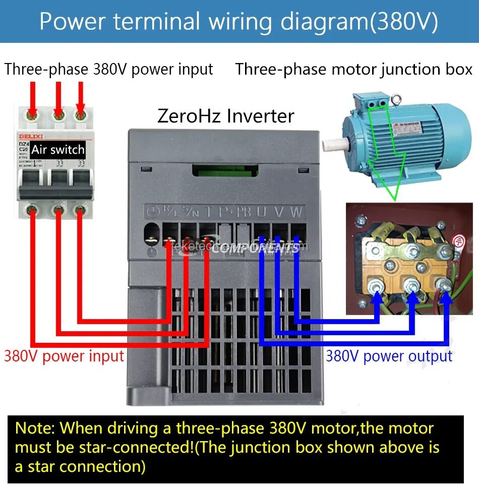 Подключение 3 фазного насоса 380 V 2.2kw 3hp שלושה שלב קלט פלט תדר ממיר מהפך תדירות משתנה כונן Vfd מנוע בקרת 