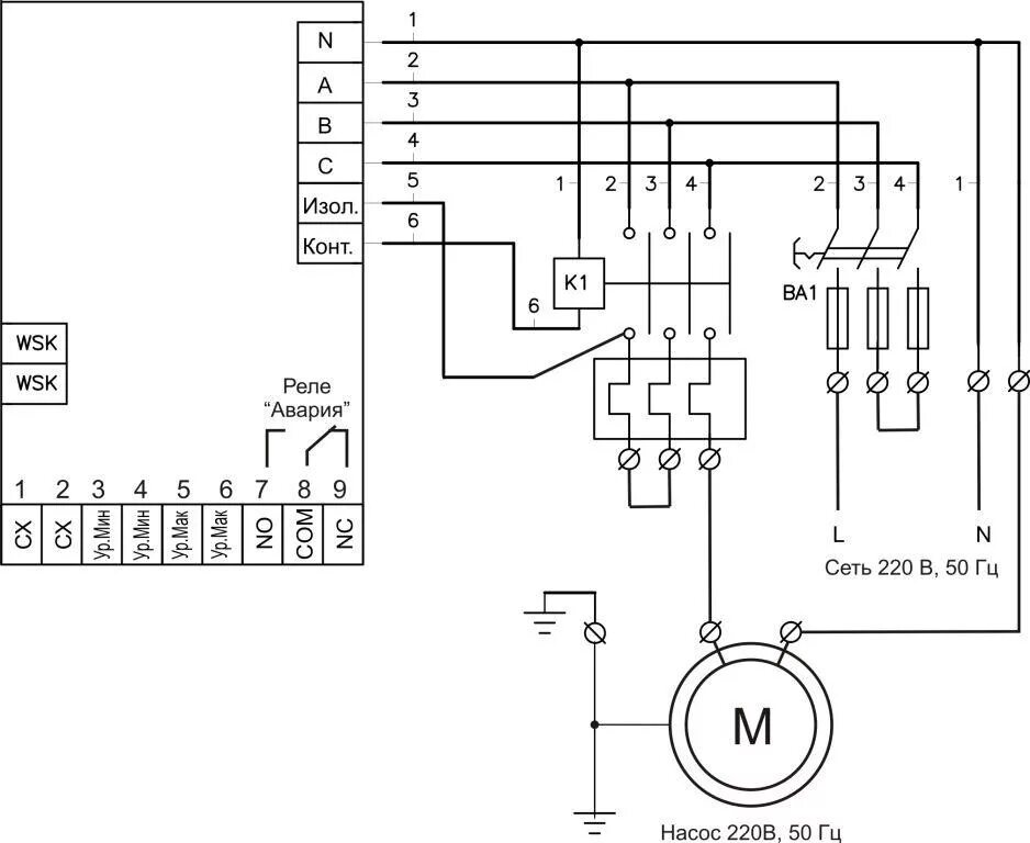 Подключение 3 фазного насоса Схема управления насосом: реле и схема устройства автоматики - Производство и по