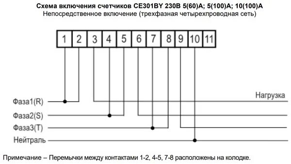 Подключение 3 фазного счетчика энергомера цэ6803в Электросчетчик СЕ301 3-фазный 5(100)А - Счетчик электроэнергии электронный прямо