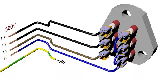 Подключение 3 фазного тэна Подключение тэнов на 380 HeatProf.ru