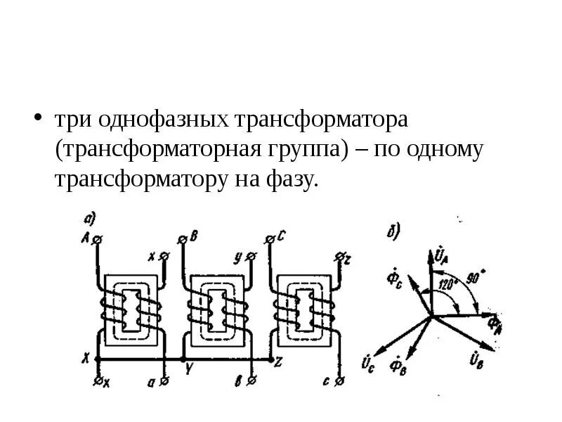 Подключение 3 фазного трансформатора Лекция № 20. Трансформирование трёхфазного тока и схемы соединения обмоток трёхф