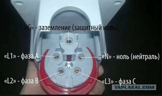 Подключение 3 фазной розетки Беседы о футболе, спорте, хобби. 2 - ЯПлакалъ