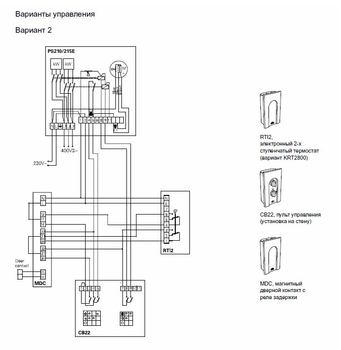 Подключение 3 фазной тепловой завесы Тепловая завеса Frico PS210E03 Системы отопления, вентиляции и кондиционирования