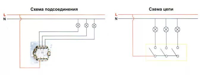 Подключение 3 х клавишного выключателя Как подключить выключатель света? - Сам электрик