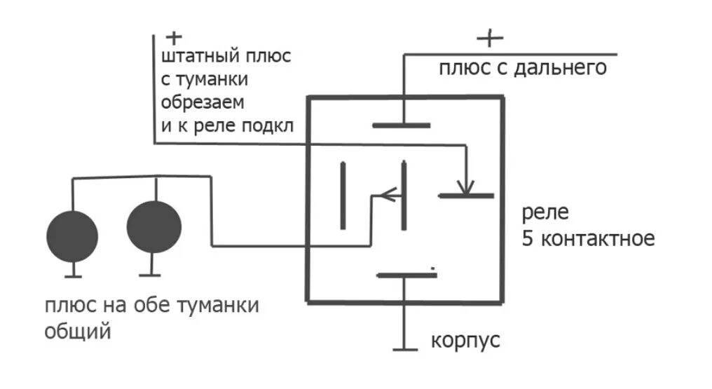 Подключение 3 х контактного реле #23. Замена птф и установка ксенона +фишка от шеф повара. - Renault Logan (1G), 