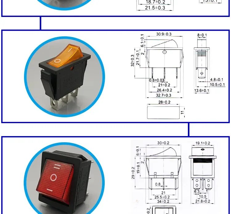 Подключение 3 кнопочного выключателя 3 pin 6 gang 16a 250 В t85 5E4 микро панели t125 55 кулисный переключатель Aliba