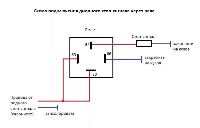 Подключение 3 контактного реле Как подружить российский стоп-сигнал с японской электрикой - Mazda 3 (1G) BK, 2 