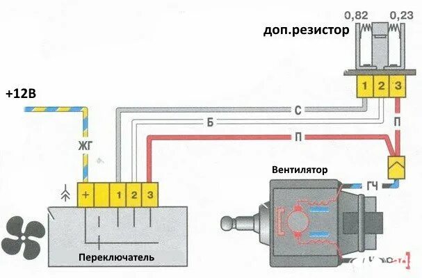 Подключение 3 контактного резистора 2110 Установка вентилятора отопителя от 2108 - Страница 6 - НИВА.КЛУБ