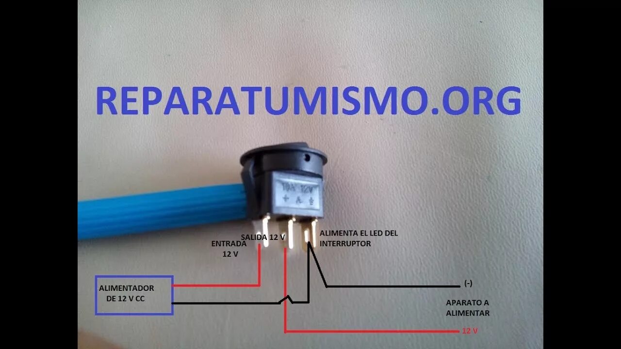 Подключение 3 контактного выключателя ELECTRONICA BASICA: INTERRUPTORES 12 v CON LED INCORPORADO - YouTube