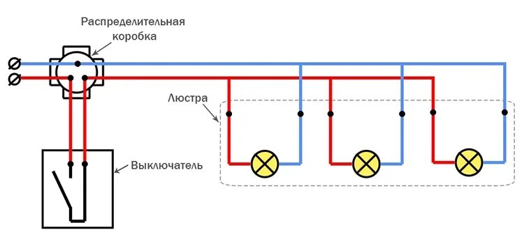 Подключение 3 ламп Как подключить люстру своими руками