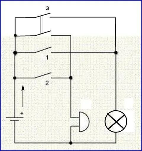 Подключение 3 ламп и звонка одновременно СРОЧНО ..️Нарисуйте электрическую цепь состоящую из электрической лампы и звонка 