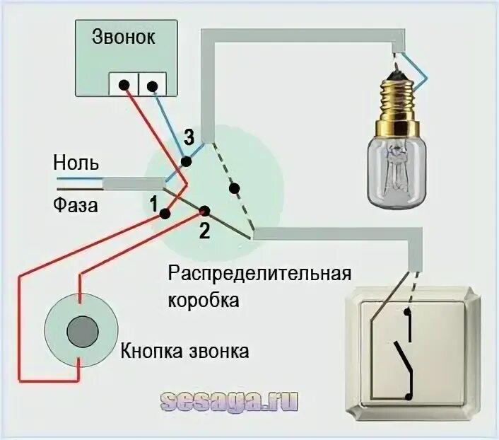 Подключение 3 ламп и звонка одновременно Подключение звонка Для дома, Электрика, Электротехника