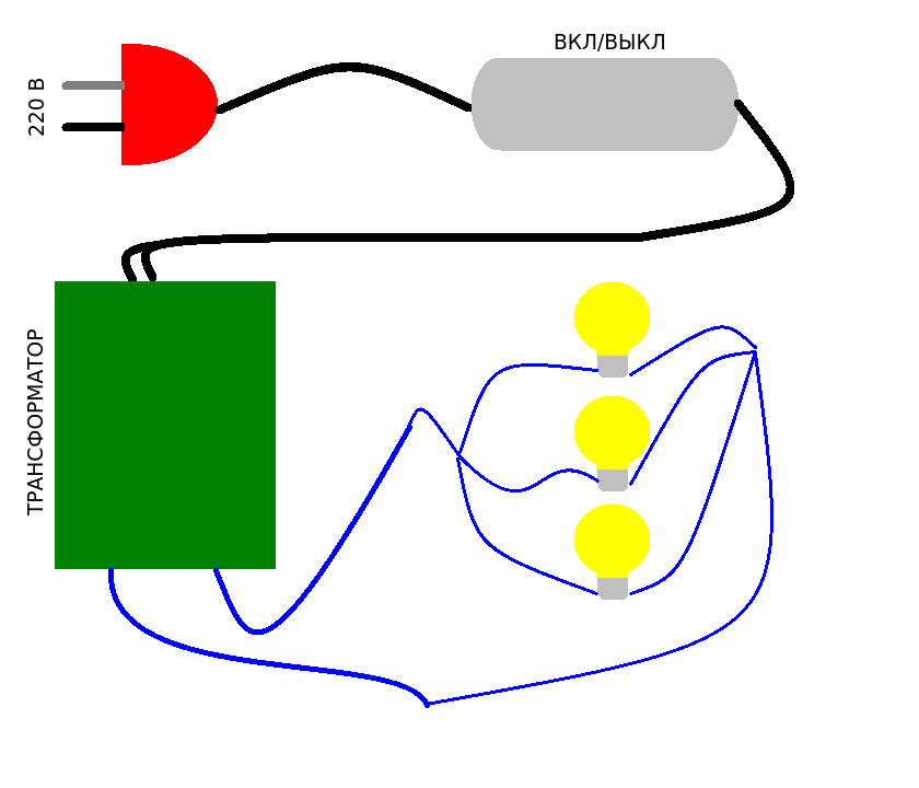 Подключение 3 лампочек Лампа 3 провода как подключить