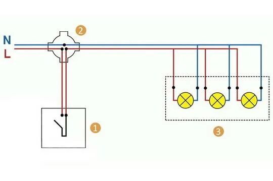 Подключение 3 лампочек к одному выключателю Подключение люстры к двойному выключателю: схема соединения с 2, 3, 4 проводами