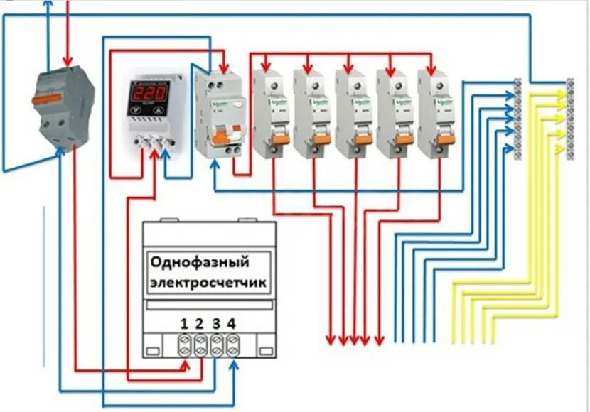 Подключение 3 реле напряжения Реле напряжения для дома,квартиры.какое выбрать?электрощиты. сборка и проектиров