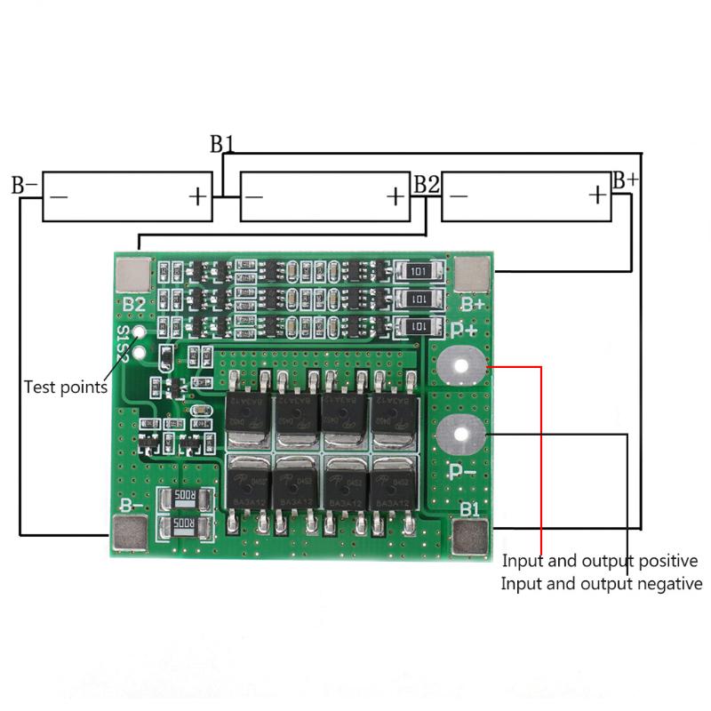 Подключение 3 с платы 3S 11.1V 12.6V 25A W / Balance 18650 литий-ионная литиевая батарея Плата защиты 