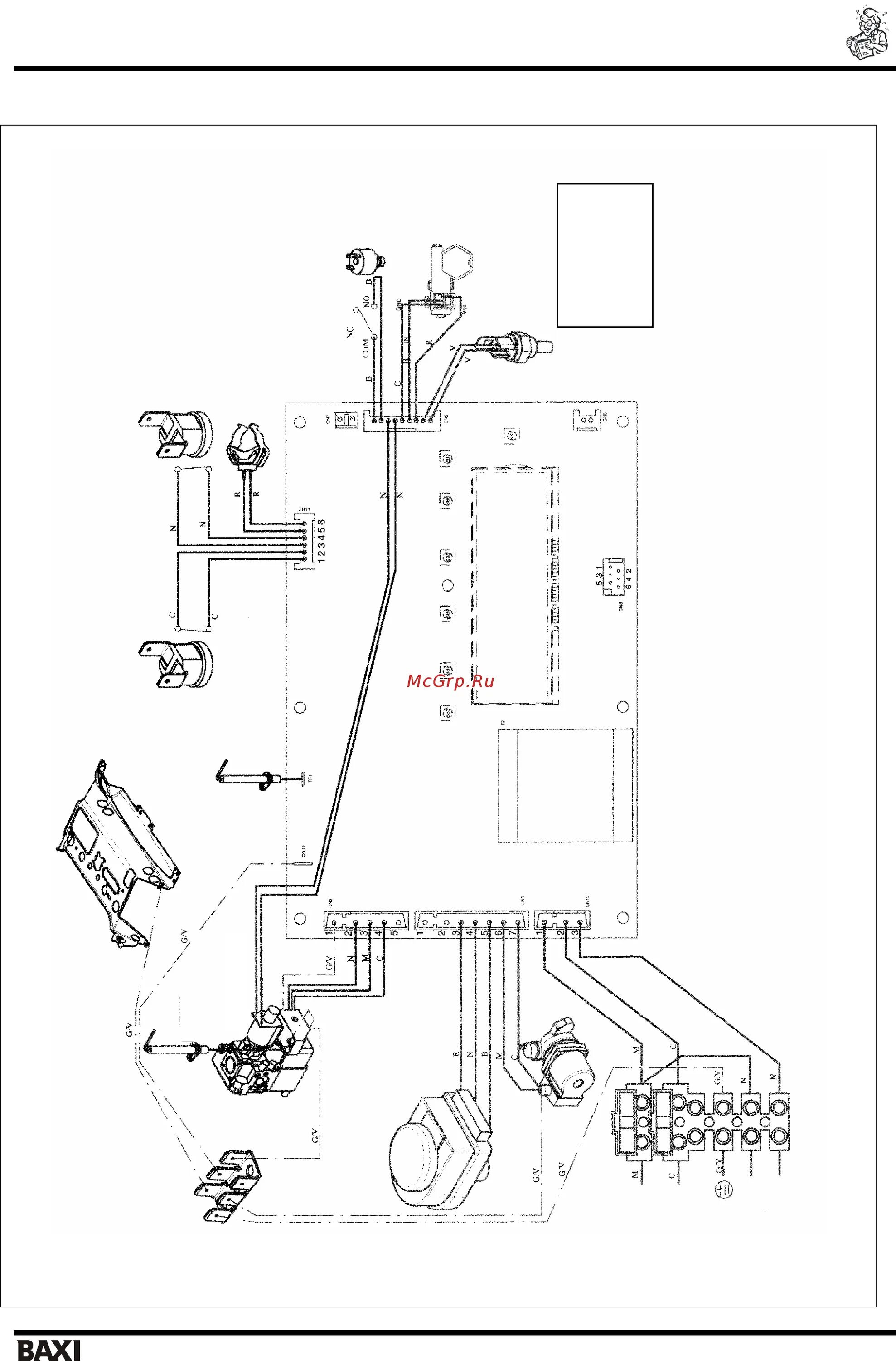 Подключение 3х ходового клапана к котлу baxi Baxi LUNA 3 1.310 Fi 34/35 Цвет проводов с голубой м коричневый n черный r красн